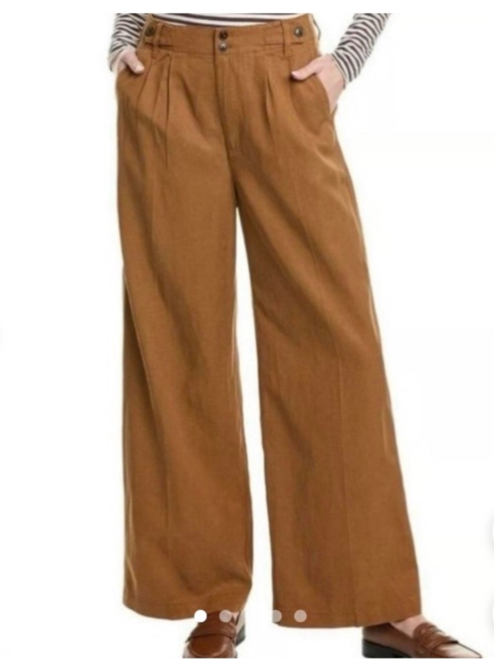 Sienna Sky Wide-Leg Pants   Camel/Tan SZ M NEW